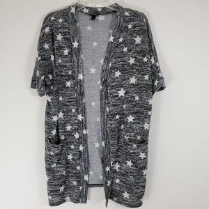 Torrid Grey Star Marled Knit Cardigan